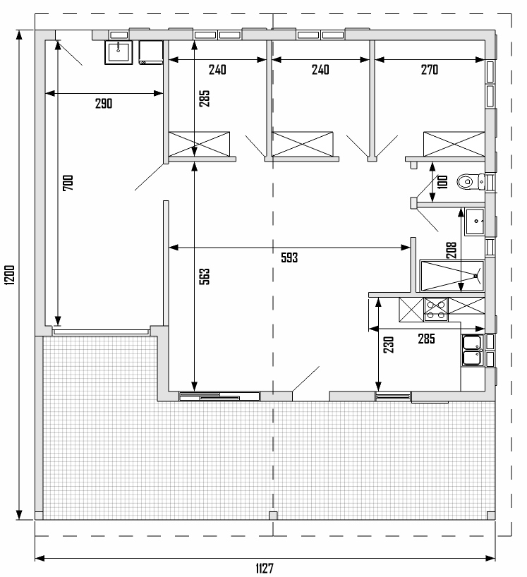 casas de madera plano 