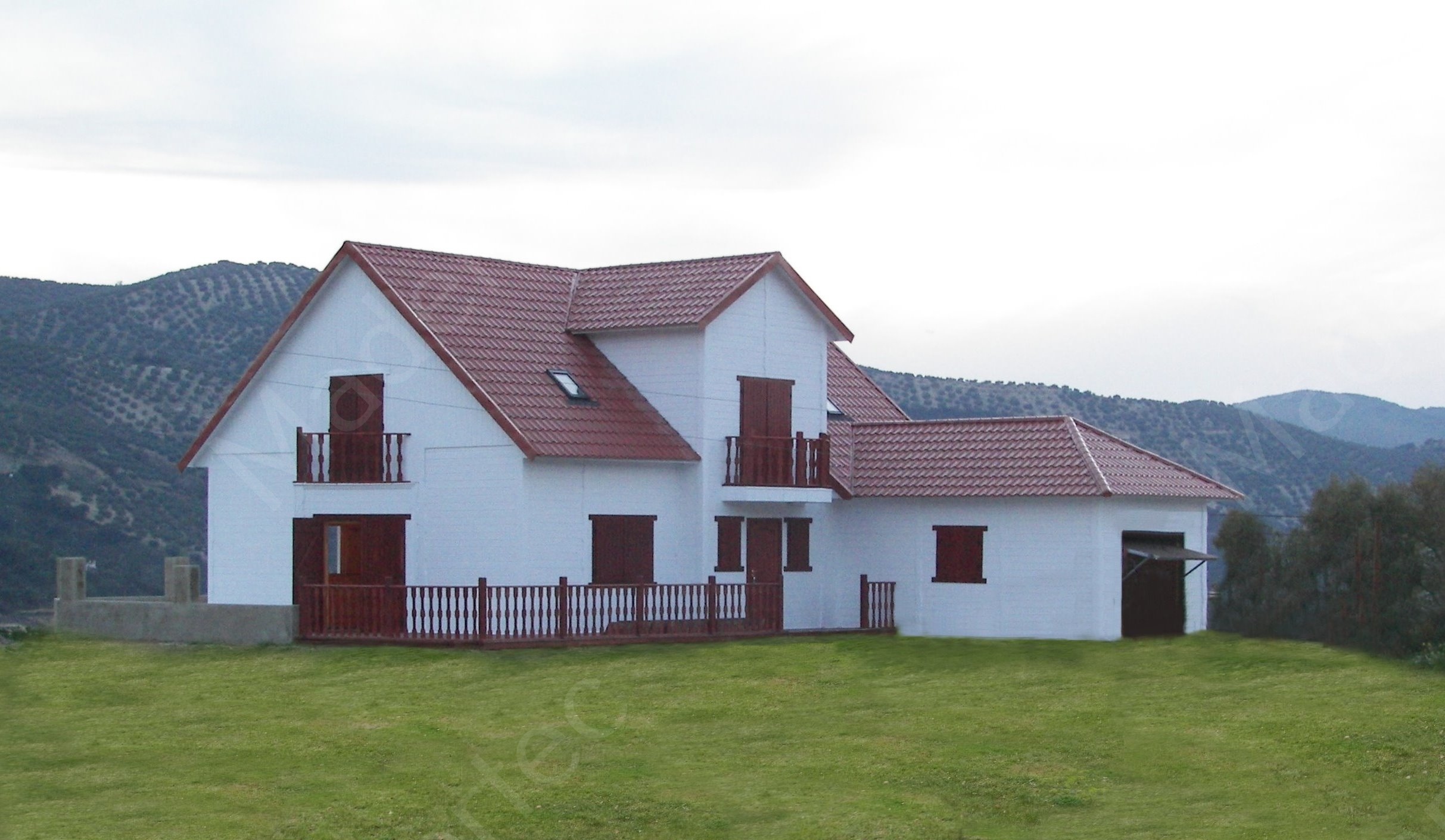 maison écologique en crépi  