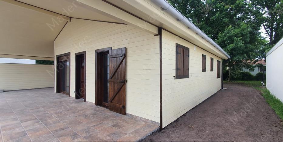 Casa en estructura de madera, fachada ventilada