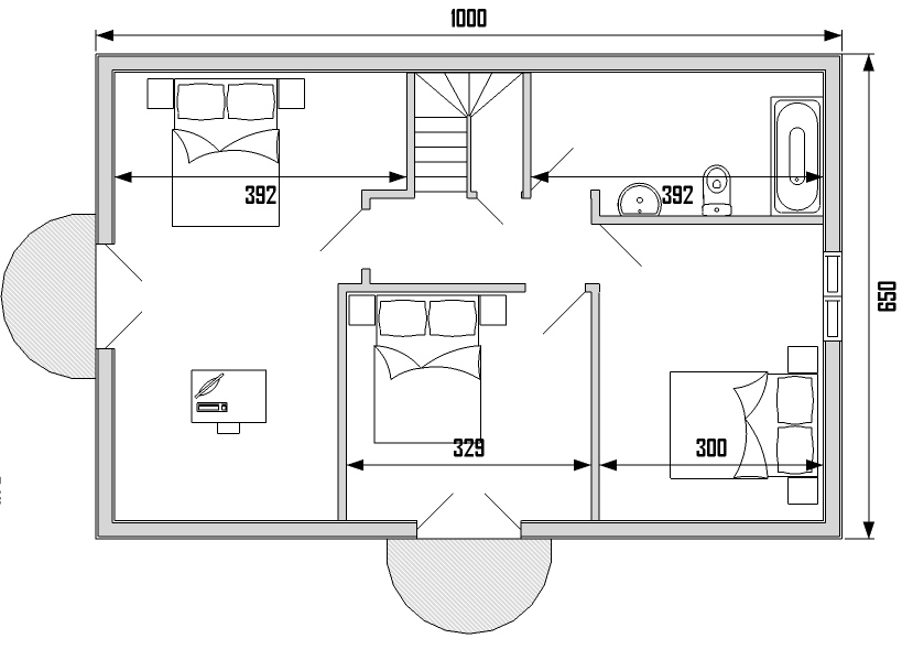 casa de madera con sistema sate